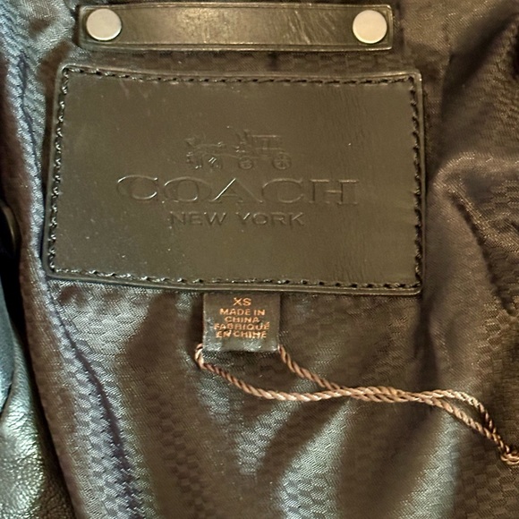 COACH Black Leather Jacket - Picture 3 of 4